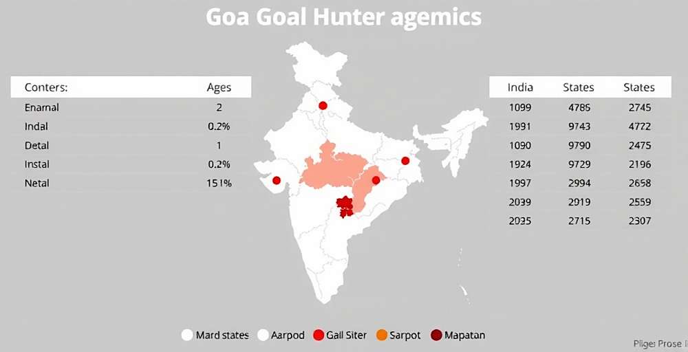 Goa Goal Hunter - Player Demographics in India Goa Goal Hunter player demographics showing distribution across Indian states and age groups